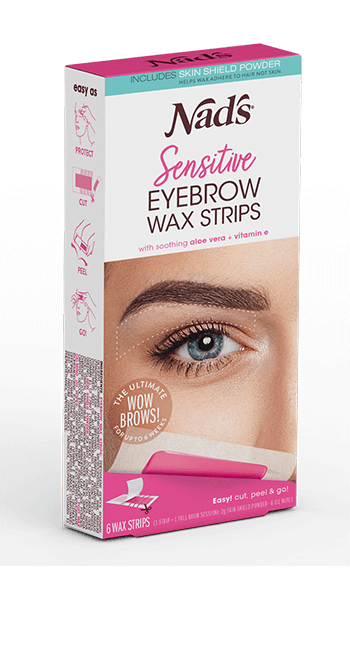 Nads Hair Removal Sensitive Eyebrow Wax Strips
